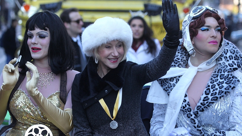 Helen Mirren pictured with her Hasty Pudding friends