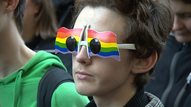 Protesters heard that a free and open debate is needed