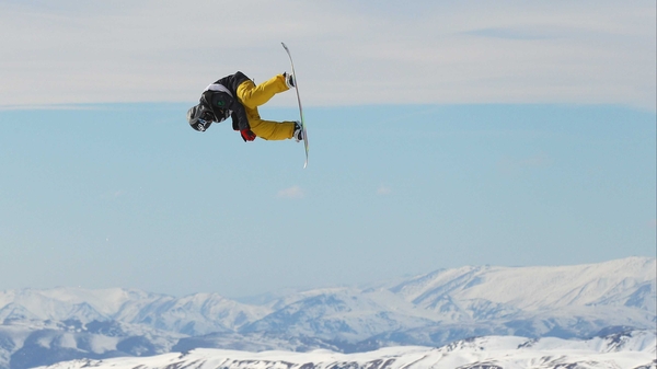 O'Connor pictured competing in the Snowboard Big Air at the Winter Games NZ