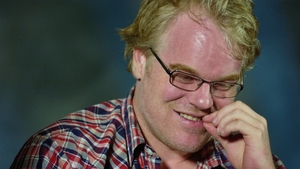 The actor participating in a Q&A session at the Variety Screening Series of Capote in 2005