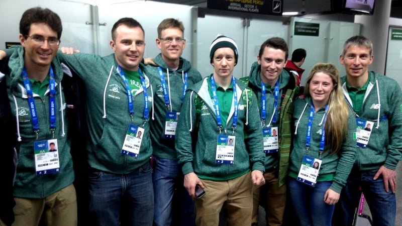 Members of the Irish team for the 2014 Winter Olympics