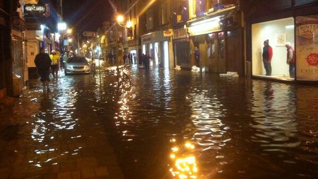 Flooding on Oliver Plunkett Street