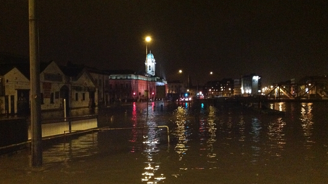 Lights reflected in the flood water (Pic: Niall O'Dowling)