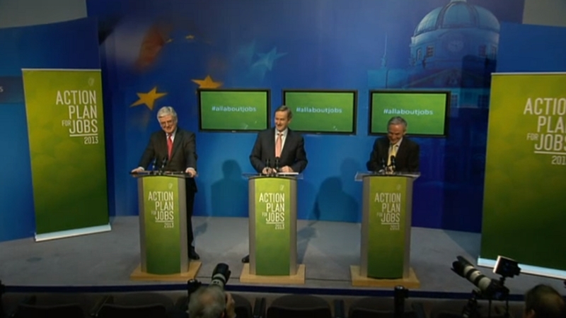 Tánaiste Eamon Gilmore, Taoiseach Enda Kenny and Minister Richard Bruton held a press conference on the initiative this morning