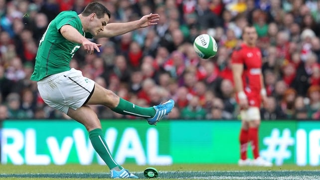 Four penalties and one conversion was Jonathan Sexton's tally for the day