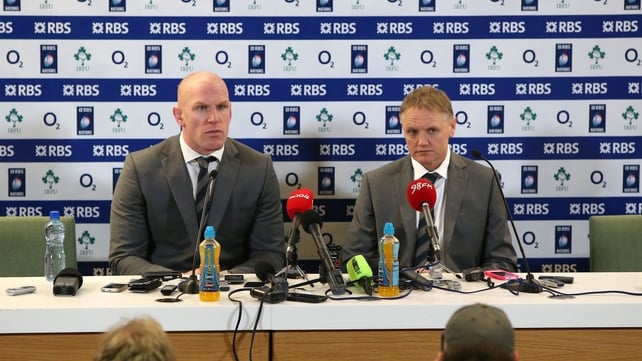 The Ireland leaders talk to the press after the game