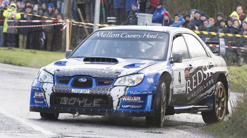 Declan Boyle on his way to victory in his Subaru WRC