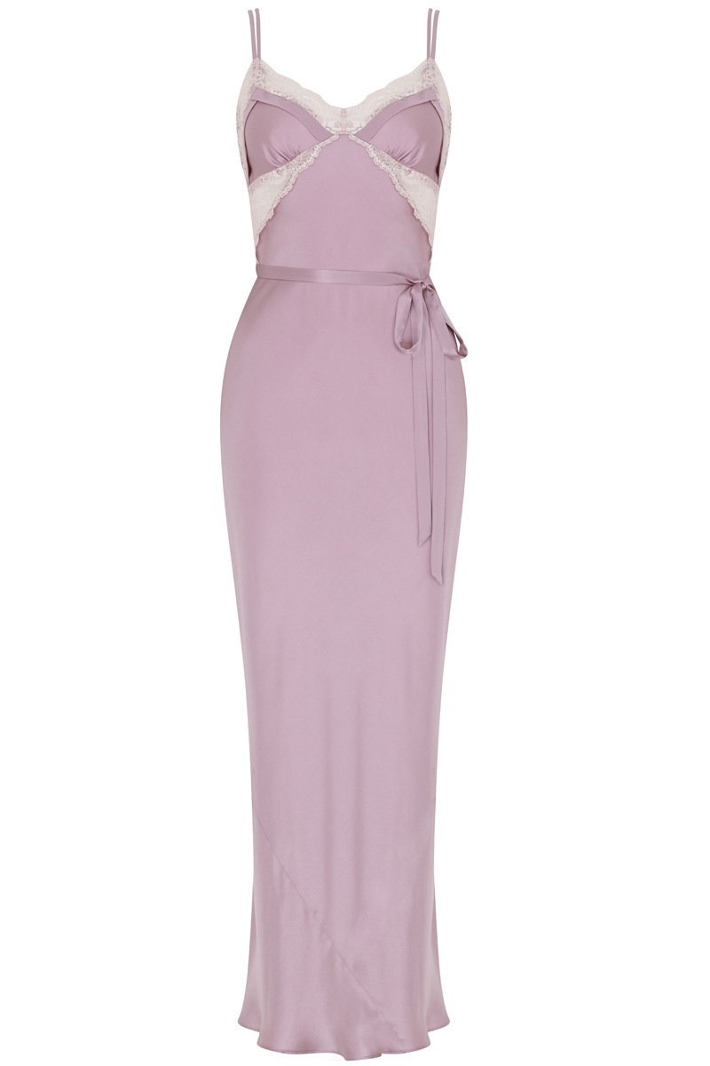 Rosie For Autograph Long Pink Silk Nightdress Marks and Spencer