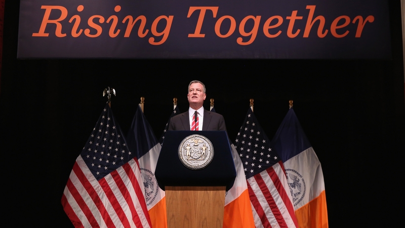 Bill de Blasio gave a 'state of the city' speech at Queens College