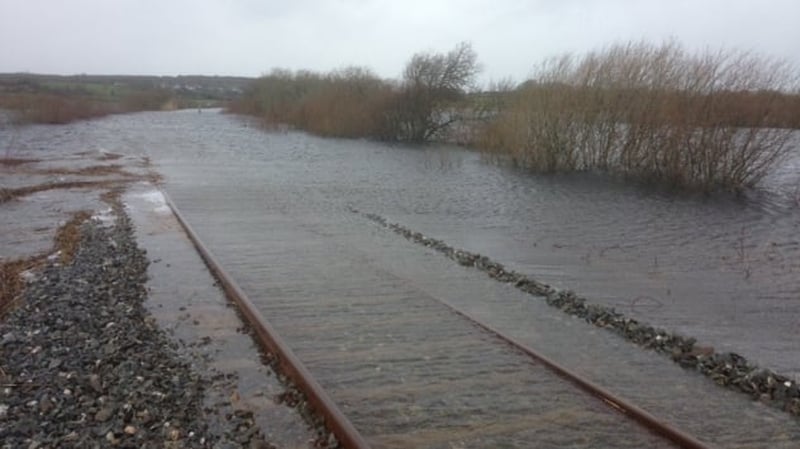 A 3.5km section of the line at Ballycar has regularly flooded over the years