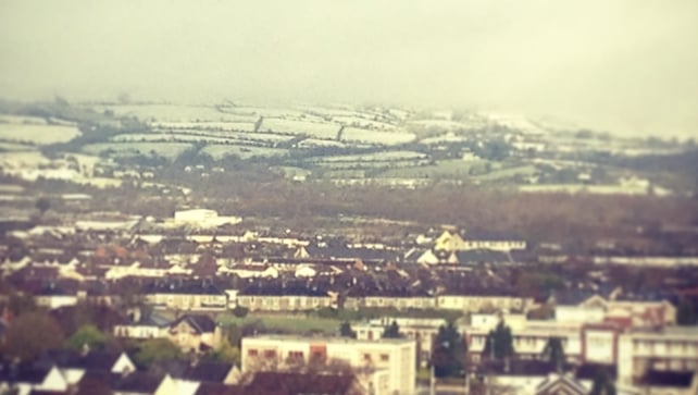 Snowfall on high ground in Co Limerick (Pic: Aoife McLoughlin)