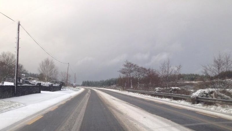 Risk of snow on higher ground in Ireland tomorrow but snow and sleet to clear in the evening