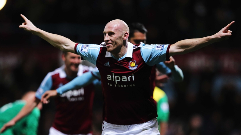 James Collins opened the scoring for the Irons