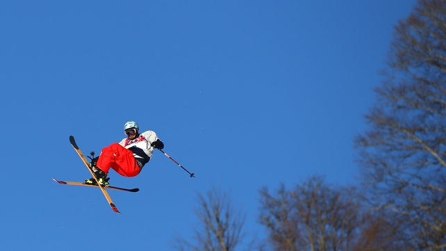 Nicholas Goepper of the United States competes in the Freestyle Skiing Men's Ski Slopestyle Qualification during day six of the Sochi 2014 Winter Olympics