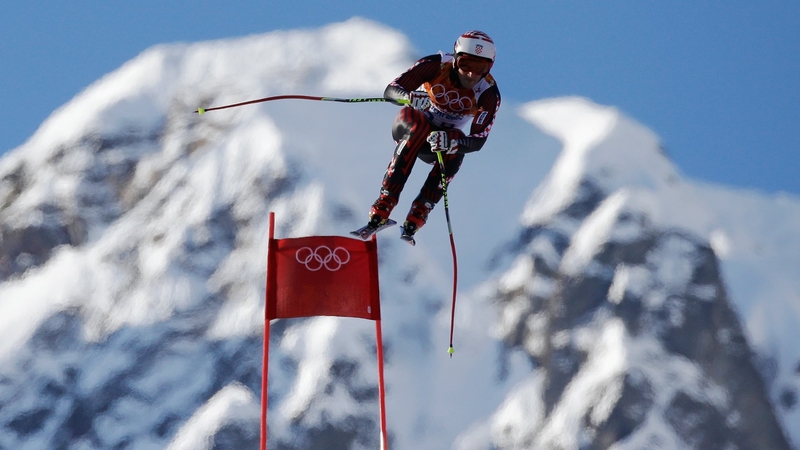 Natko Zrncic-Dim of Croatia competes during the Alpine Skiing Men's Super Combined Downhill on day 7 of the Sochi 2014 Winter Olympics