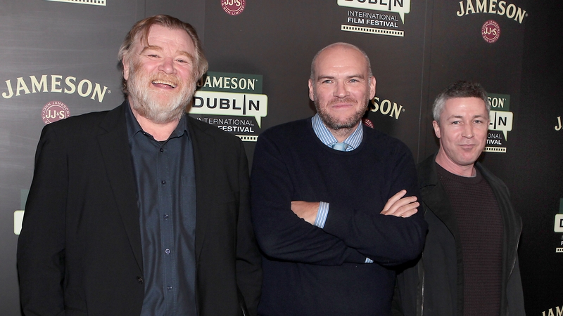 Brendan Gleeson, John Michael McDonagh and Aidan Gillen at Calvary's Irish premiere at the Savoy Cinema