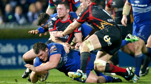 Jack McGrath scores a try against the Dragons last year