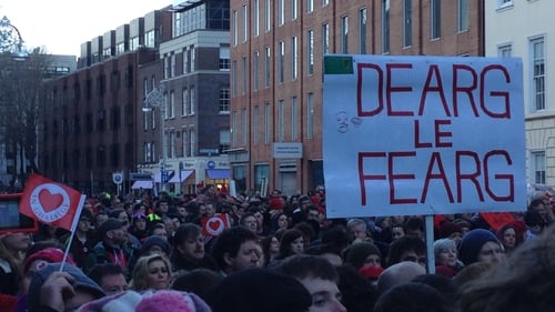 The organisers of the Lá Mór na Gaeilge protest say people living in Gaeltacht areas are not able to access State services through Irish