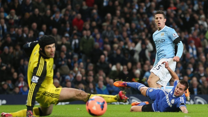 Stevan Jovetic put City ahead in the 17th minute