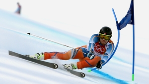 Kjetil Jansrud of Norway on his way to winning Olympic Gold in the Men's Super G in Sochi (Pic: EPA)