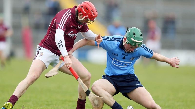 Niall Healy of Galway and Simon Timlin of Dublin