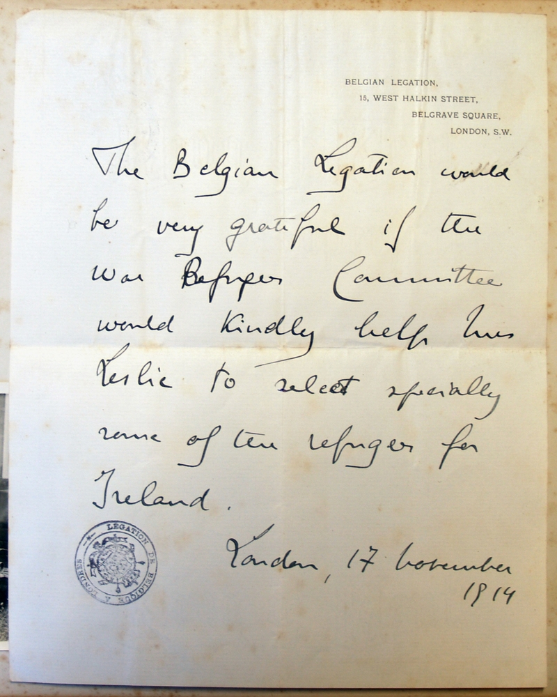 Councils around Britain and Ireland were called upon to accommodate the exodus of refugees from Belgium (Pic: Castle Leslie Archives)