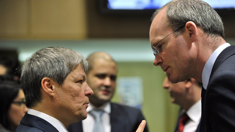 Simon Coveney (right) said he has secured the support of 12 other ministers