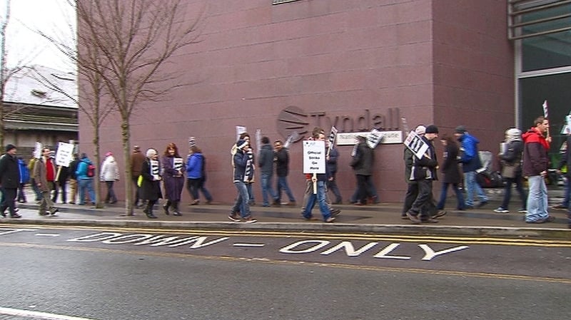 Pickets were placed on the Tyndall Institute this morning