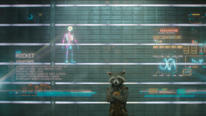 Cooper's character Rocket the raccoon