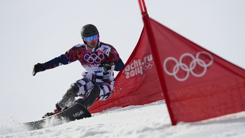 Russia's Vic Wild competes in the Men's Snowboard Parallel Slalom Final
