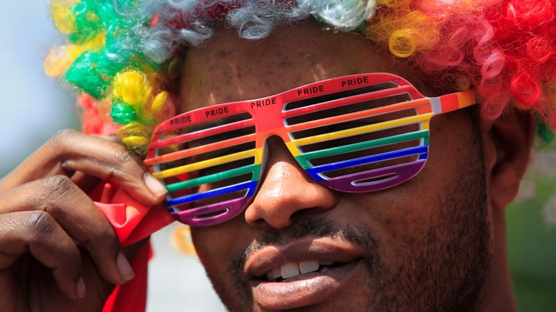 A Kenyan LGBT supporter protests against Uganda's anti-gay bill
