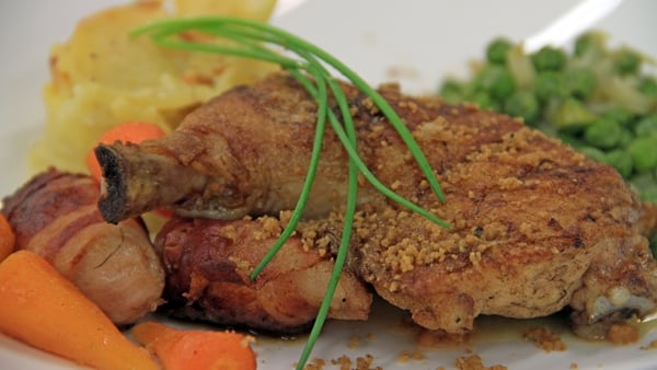 Roast Chicken Leg, Pan Fried Chicken Oysters, Grat
