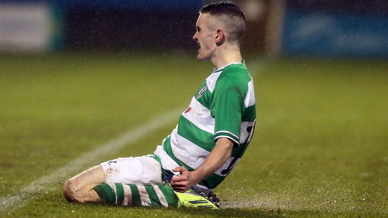 Kieran Marty Waters scored Shamrock Rovers' second goal