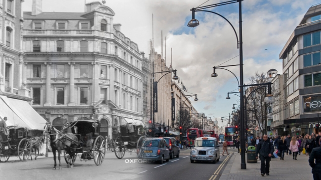 People and traffic in Oxford Street around the turn of the 20th century (Pic: Museum of London)