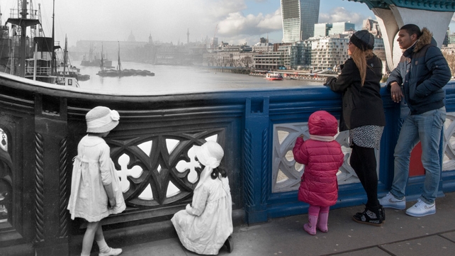 A view from the west side of Tower Bridge, George Davison Reid, composed this photo looking out across the ‘Upper Pool’ c.1930 (Pic: Museum of London)