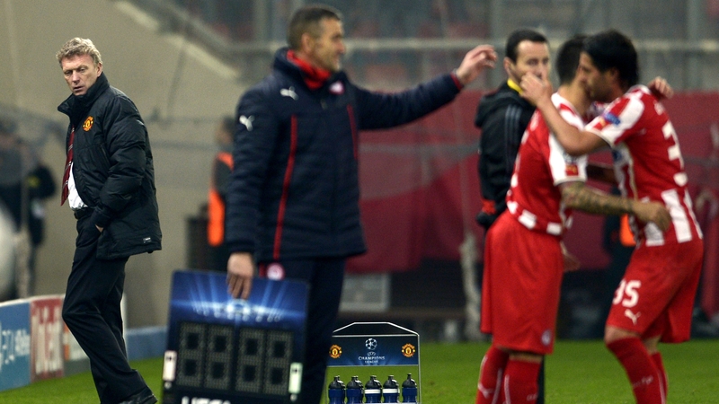David Moyes could only look on as Olympiacos took control of first leg in Athens
