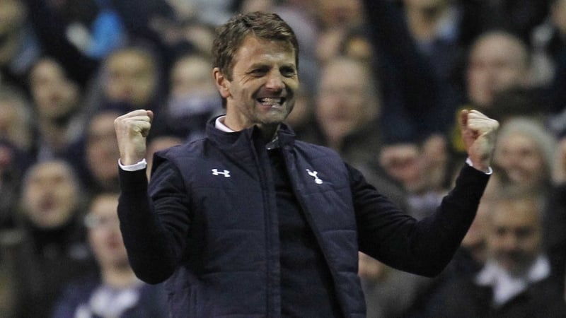 Tim Sherwood celebrates at full-time