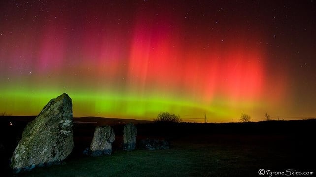'Aurora heaven' - courtesy of tyroneskies.com - Taken at Beaghmore stone circles in Co Tyrone at 8.30pm