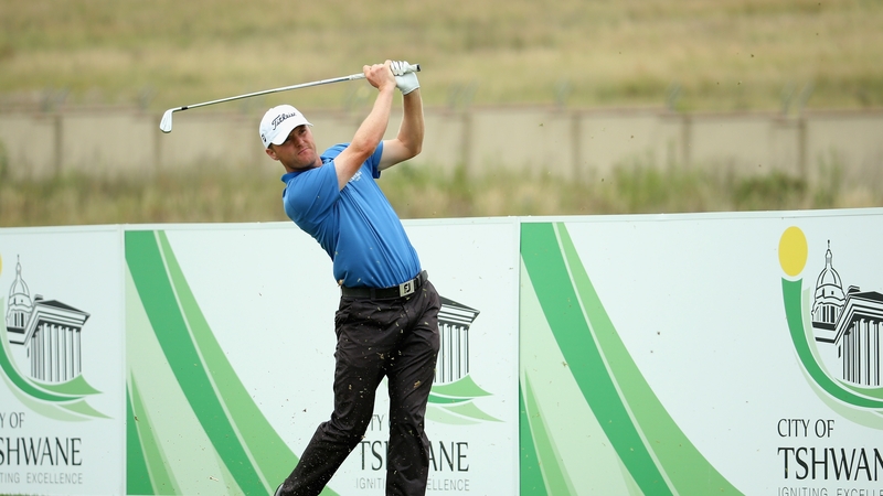Michael Hoey tees off on the third hole during the third round of the Tshwane Open