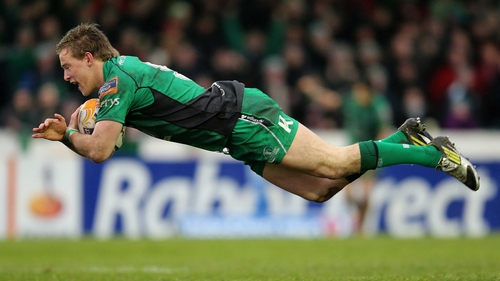 Kieran Marmion scored a try on his 50th appearance for Connacht