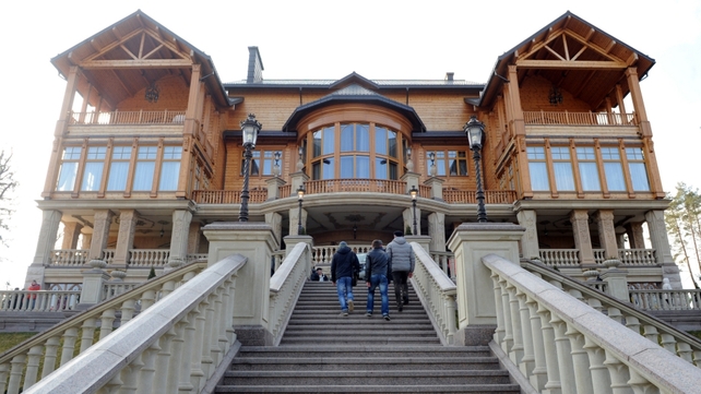 The main house of former Ukrainian president Viktor Yanukovych in Mezhygirya