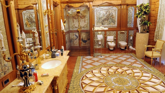 A view of a bathroom in the main house