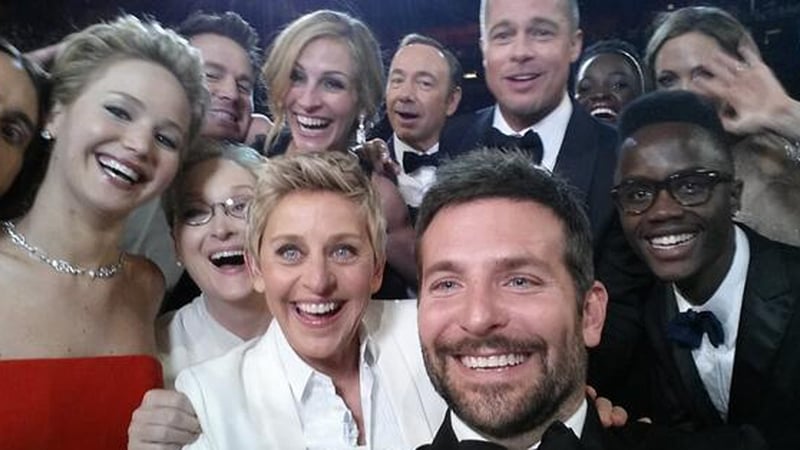 The record-breaking Oscars selfie from this year's show