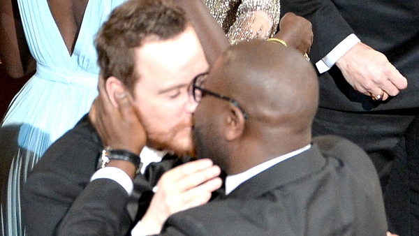 Fassbender and McQueen celebrate 12 Years a Slave's Best Picture win