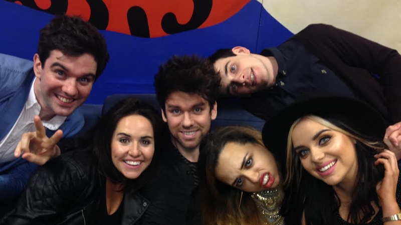 The V-Reporter finalists with The Voice After Party presenter Eoghan McDermott