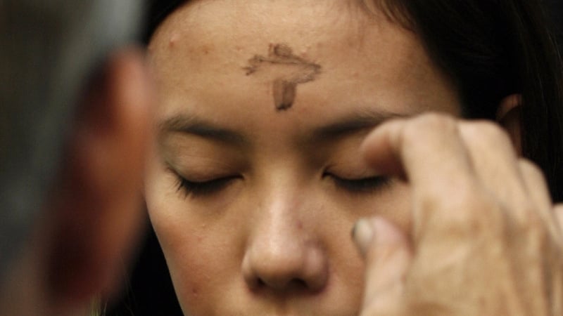 The traditional spreading of ashes on the forehead by a priest cannot take place this year due to the pandemic