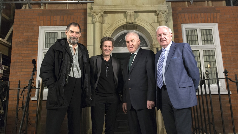 Penny Dreadful creator John Logan and star Timothy Dalton welcomed Minister for Arts, Heritage and the Gaeltacht Jimmy Deenihan and Bord Scannán na hÉireann/Irish Film Board Chairman Bill O'Herlihy to the show's set at Ardmore Studios in Co Wicklow on Thu