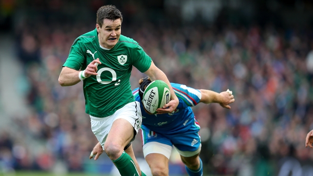 Johnny Sexton opened the scoring with a try in the sixth minute