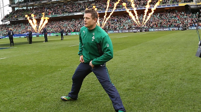 Brian O'Driscoll led the team out to a packed stadium