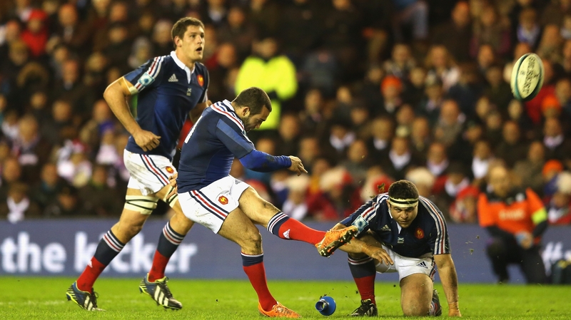 Jean Marc Doussain kicks the winning score